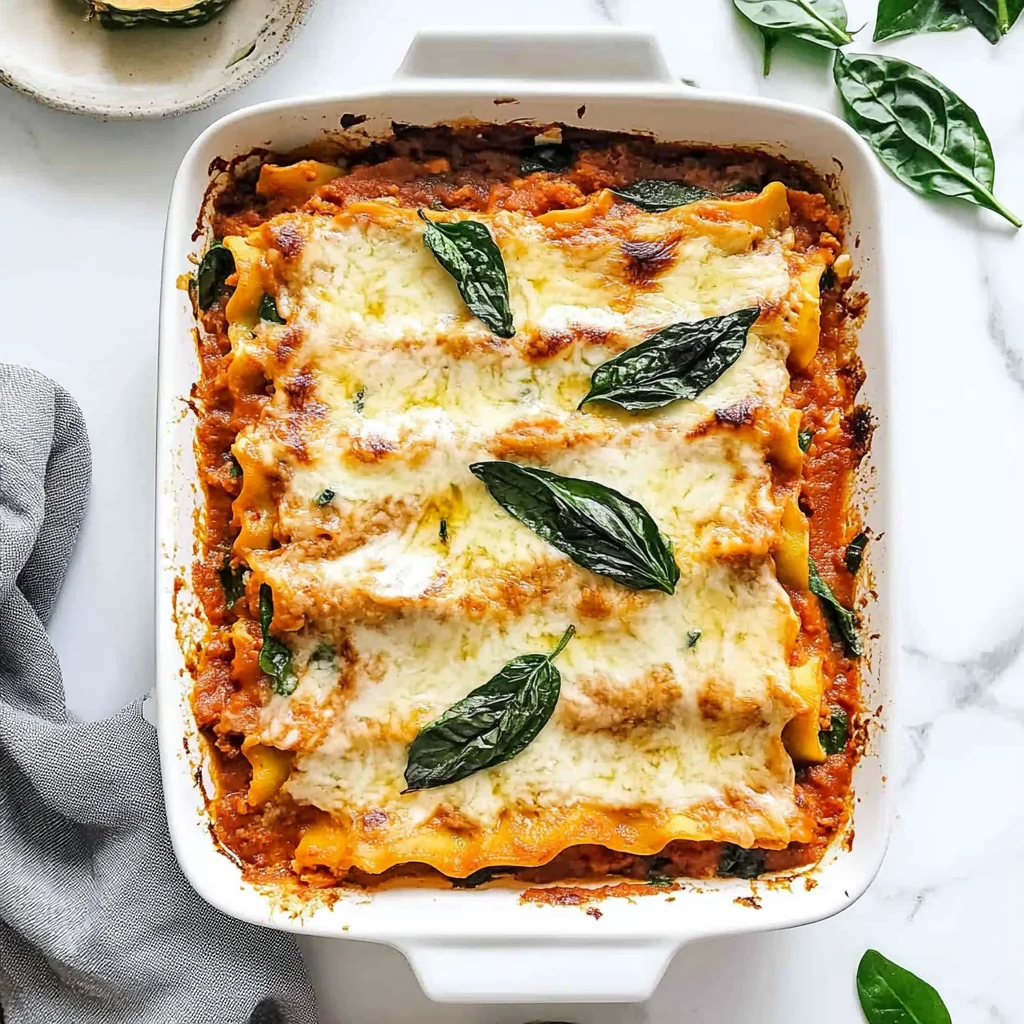 Vegetarian Pumpkin Spinach Lasagna: Cozy Comfort Food