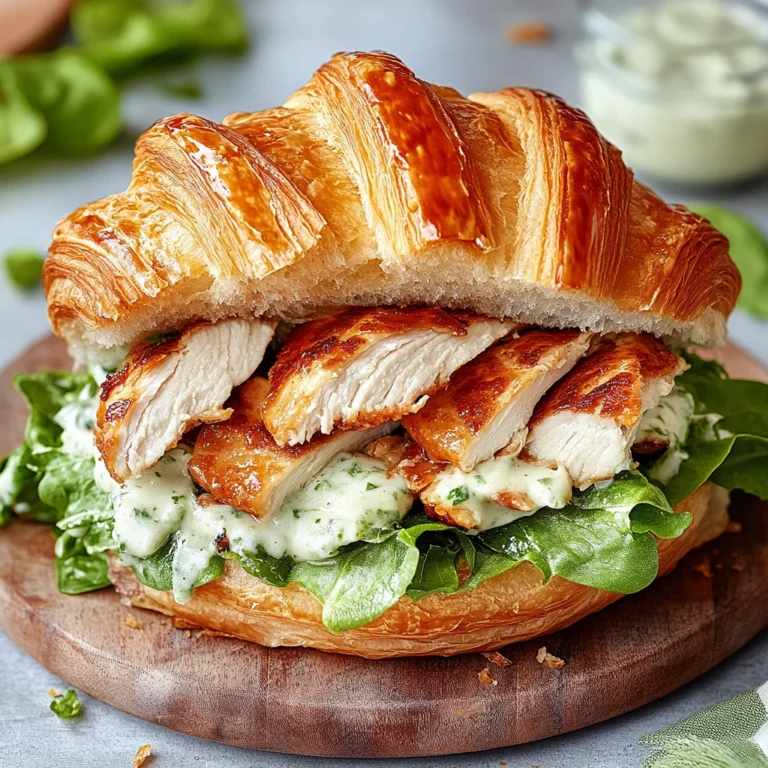 Chicken Caesar Croissant Sandwich: Flaky and Irresistible