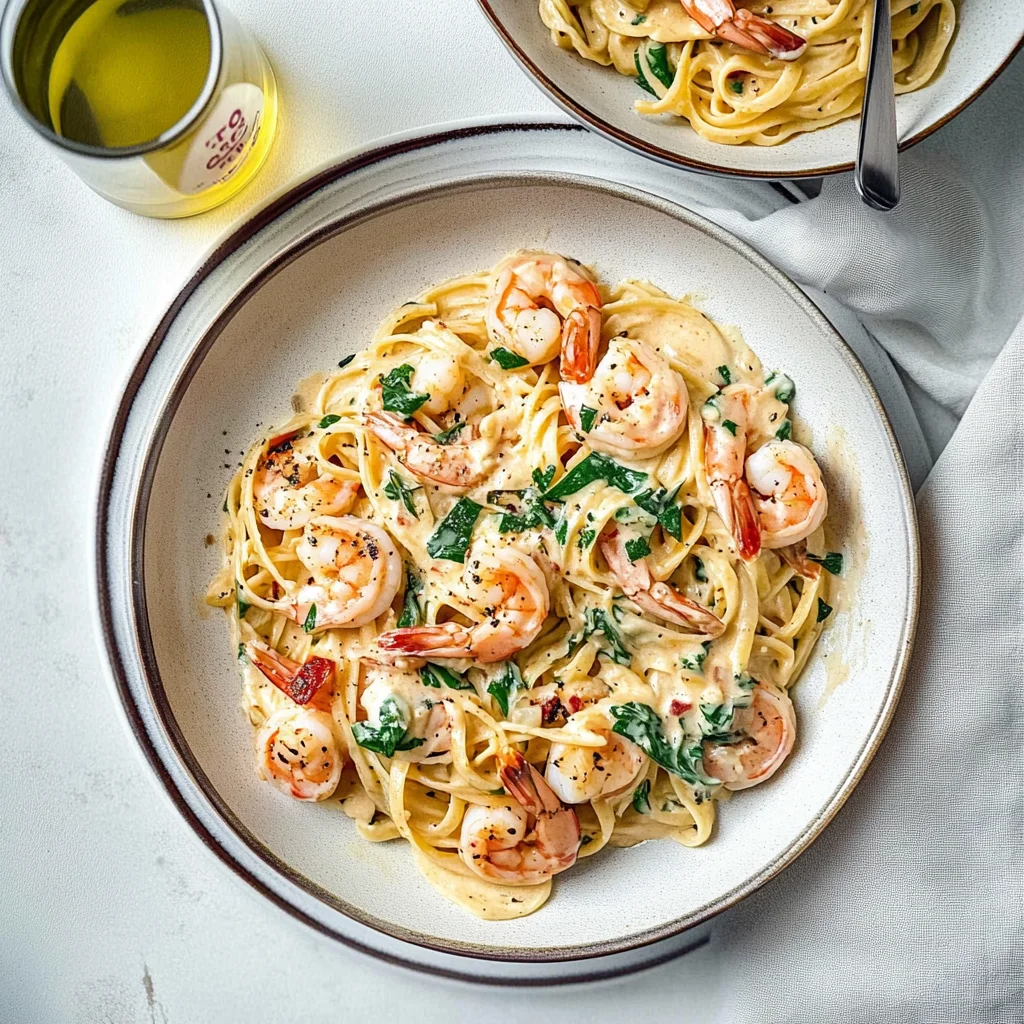 Creamy Tuscan Shrimp Linguine: A Flavorful Embrace