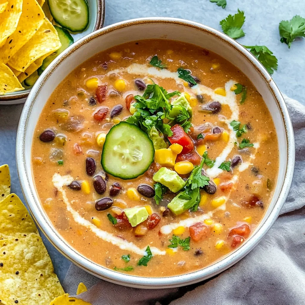 Creamy Vegetarian Tortilla Soup: Easy & Hearty Delight