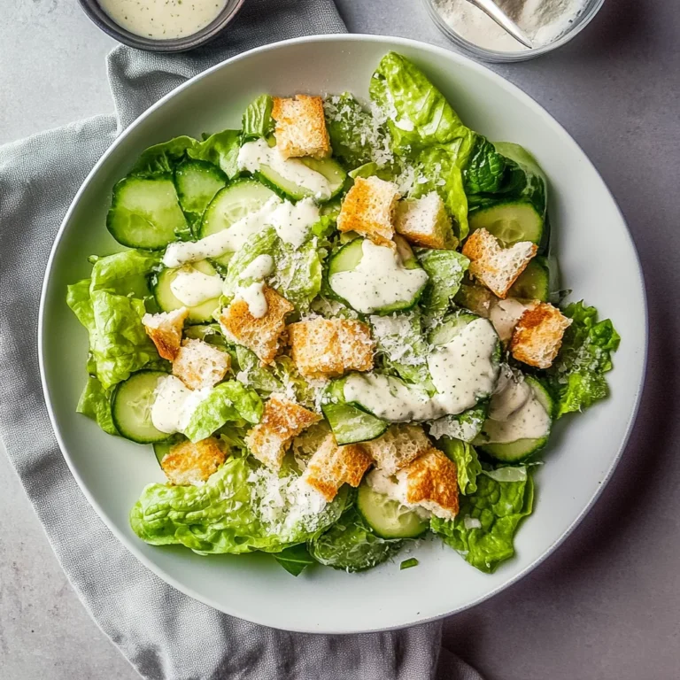 Cucumber Caesar Salad: Refreshingly Crisp and Creamy