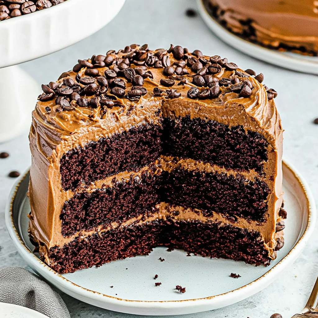 Dark Chocolate Espresso Cake with Brown Butter Frosting: …