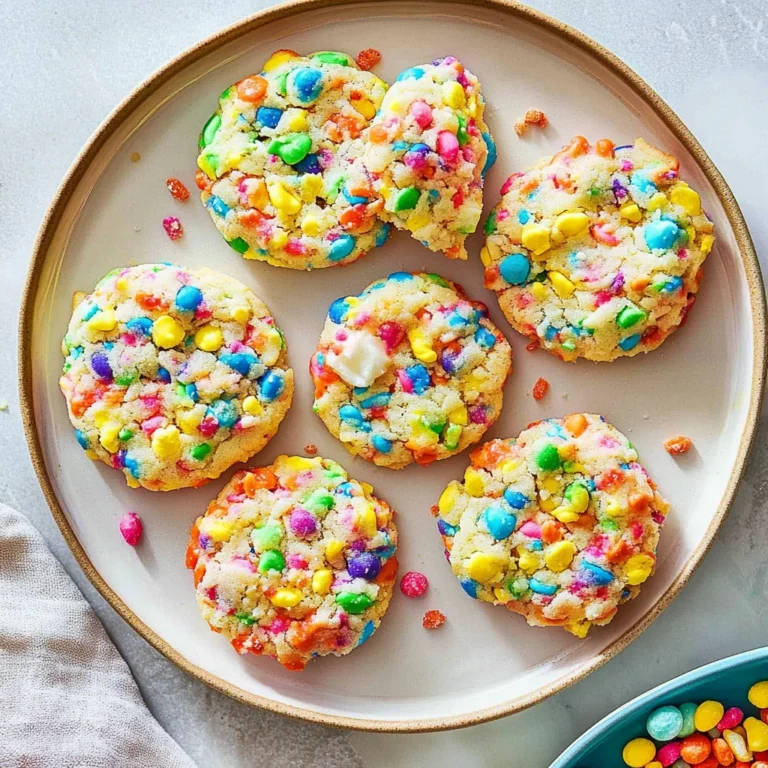 Fruity Pebble Marshmallow Cookies: Chewy and Colorful Fun