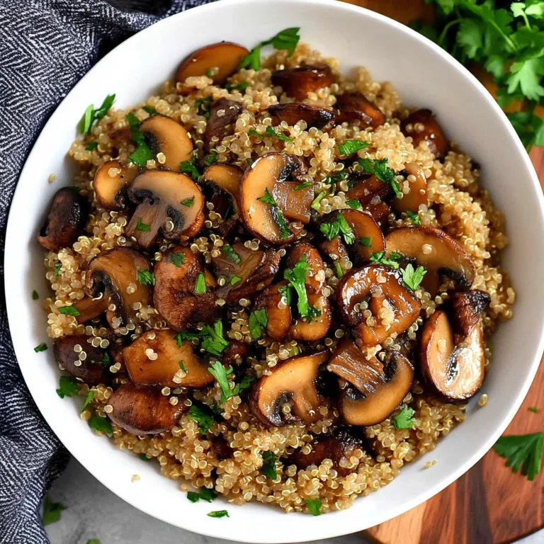 Garlicky Mushroom Quinoa: Comfort in Every Bite