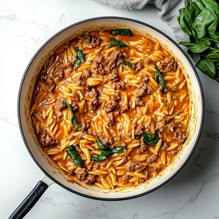 Hearty Ground Beef Orzo with Tomato Cream Sauce: Cozy Com…