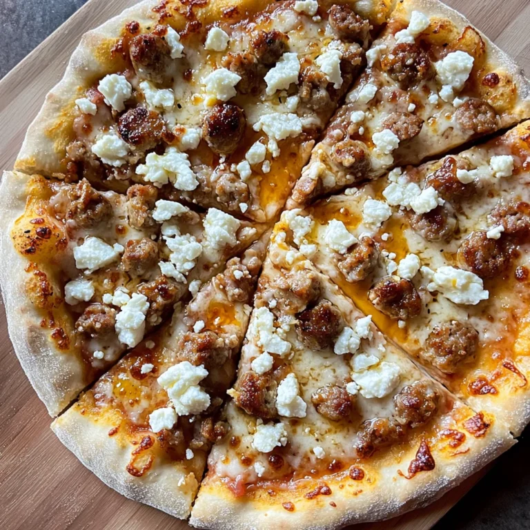 Hot Sausage Feta Honey Pizza: Spicy and Sweet Delight