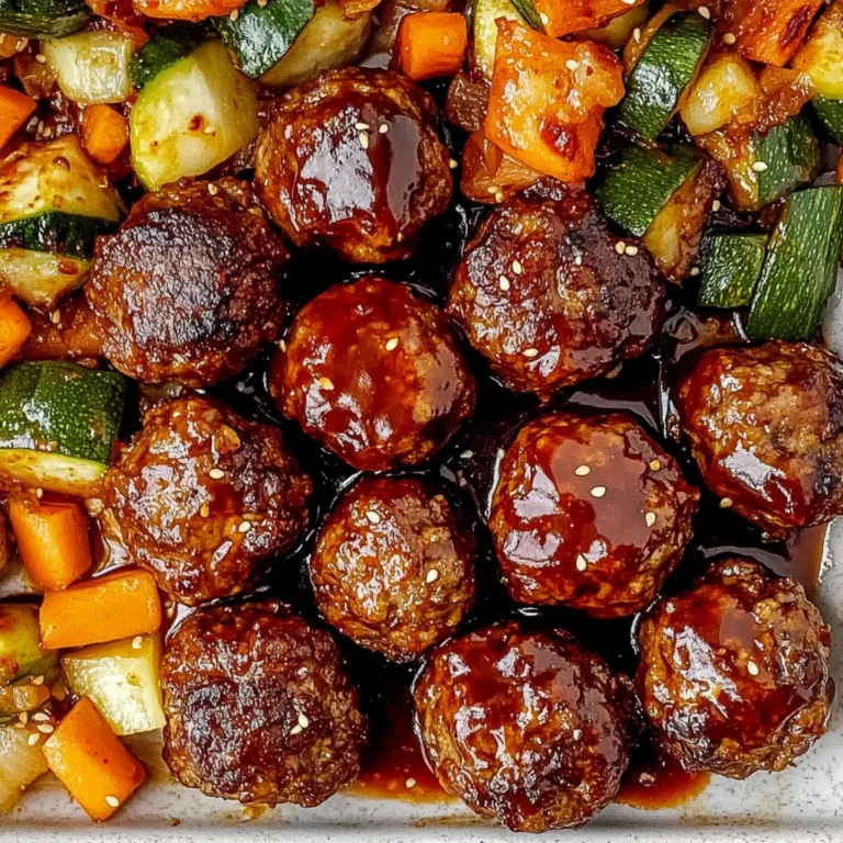 Korean BBQ Meatballs and Vegetables: Cozy Comfort Food