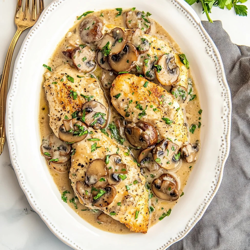 Mushroom Asiago Chicken: Creamy Comfort in Every Bite