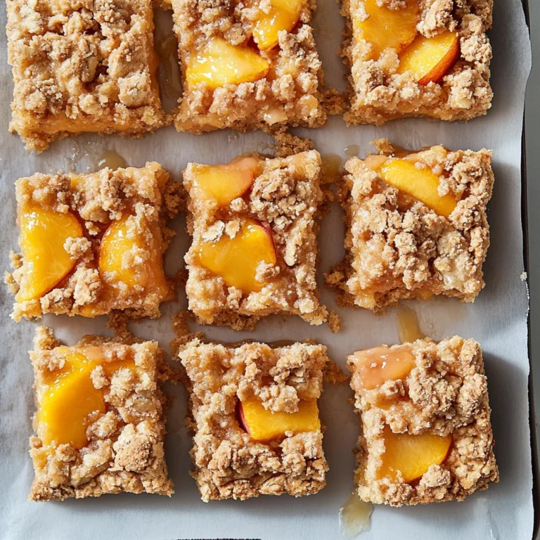 Peach Pie Crumble Bars: Sweet, Comforting Delight