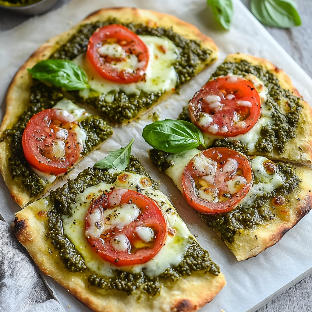 Pesto Flatbread Pizza: Quick, Crisp, and Flavorful Delight