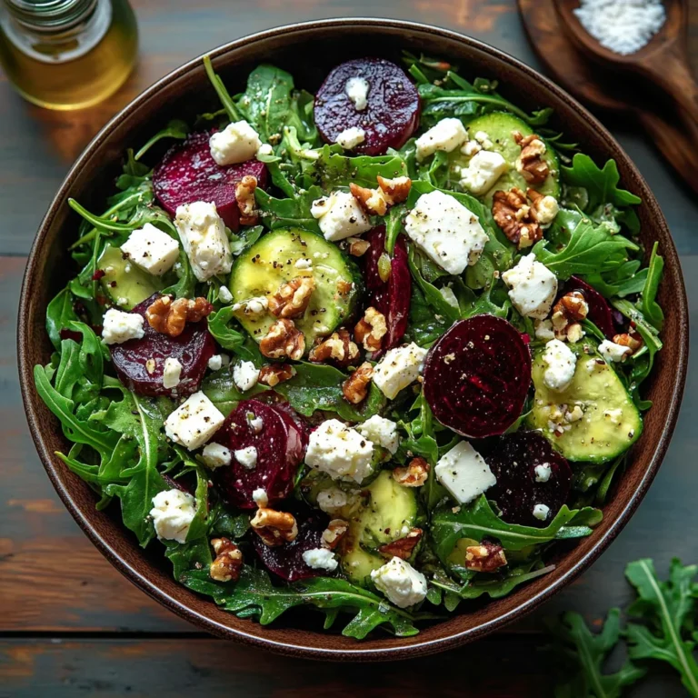 Roasted Beet & Arugula Salad with Feta and Walnuts: Vibra…