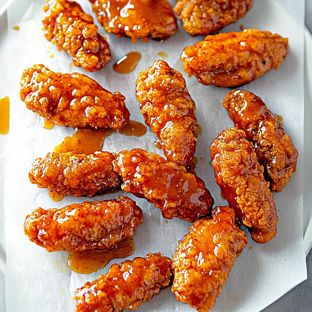 Sweet and Spicy Sticky Chicken Tenders: Irresistibly Crunchy