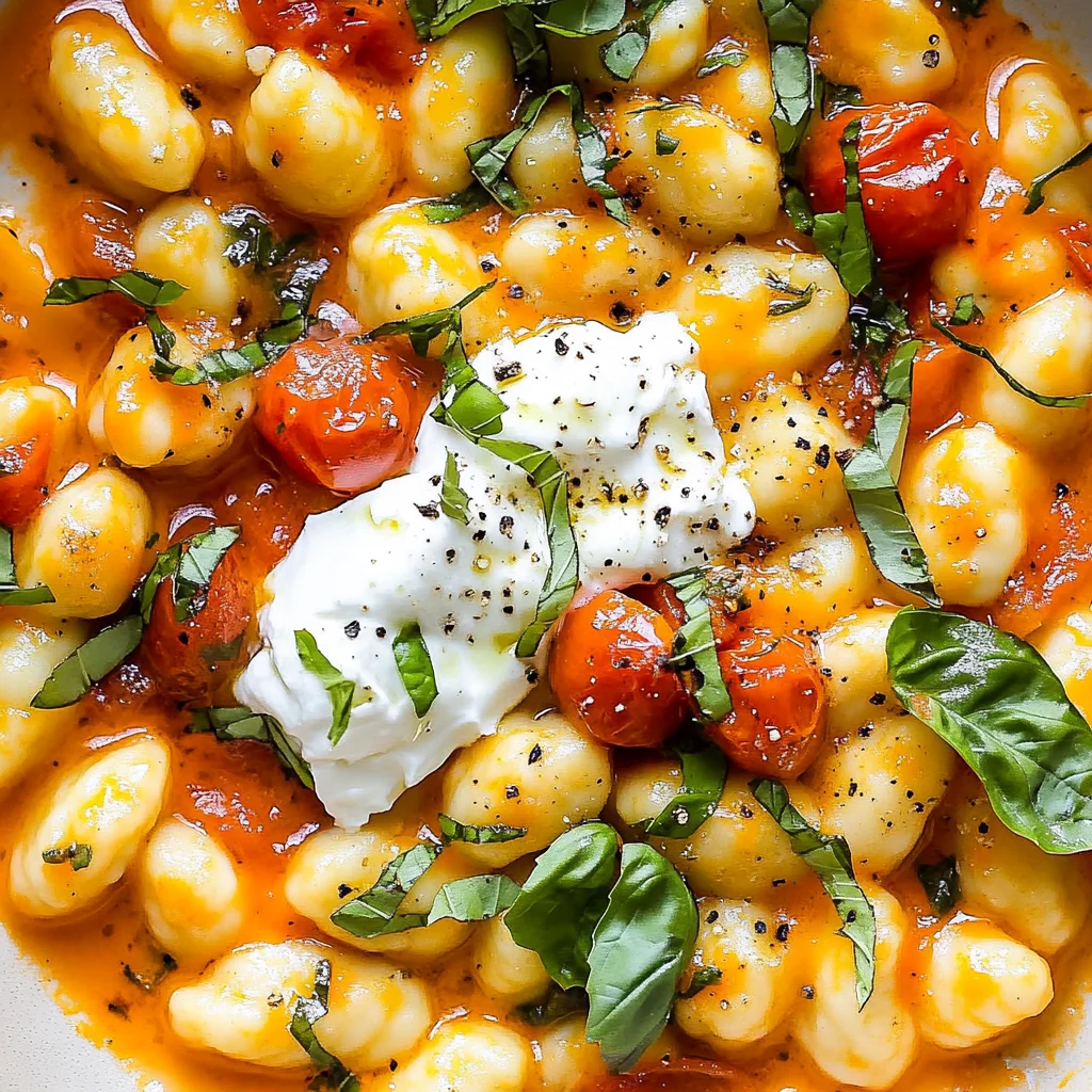 30 Minute Creamy Tomato Gnocchi with Burrata: Pure Bliss