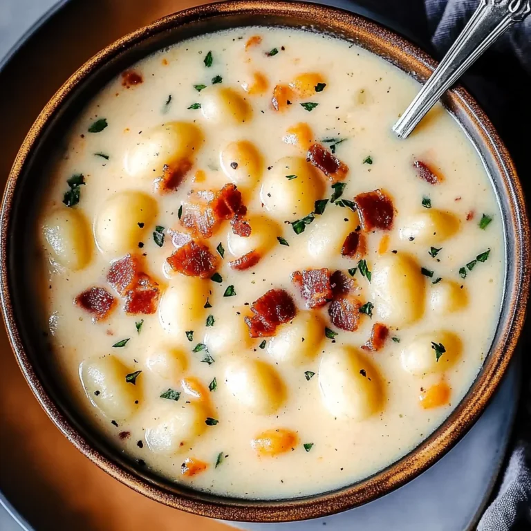 Bacon Cheddar Gnocchi Soup: Cozy and Creamy Delight