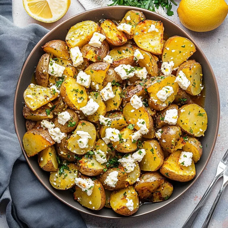 Baked Feta Potatoes with Lemon: Creamy and Zesty Delight