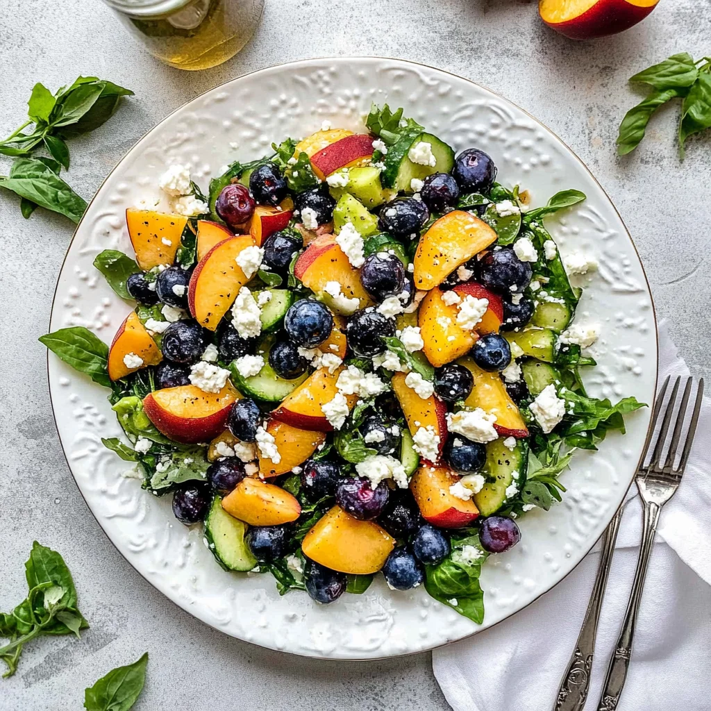 Blueberry Peach Feta Salad: Refreshingly Delicious Delight