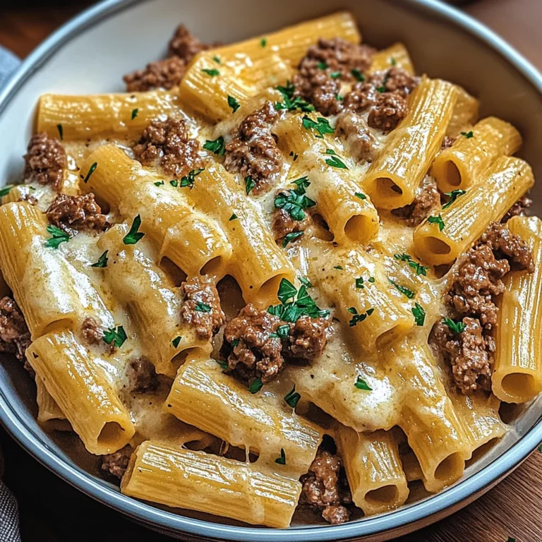 Creamy Parmesan Beef Rigatoni: Cozy Comfort Food Delight