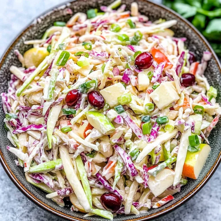 Crisp Apple Cranberry Coleslaw: A Refreshing Delight