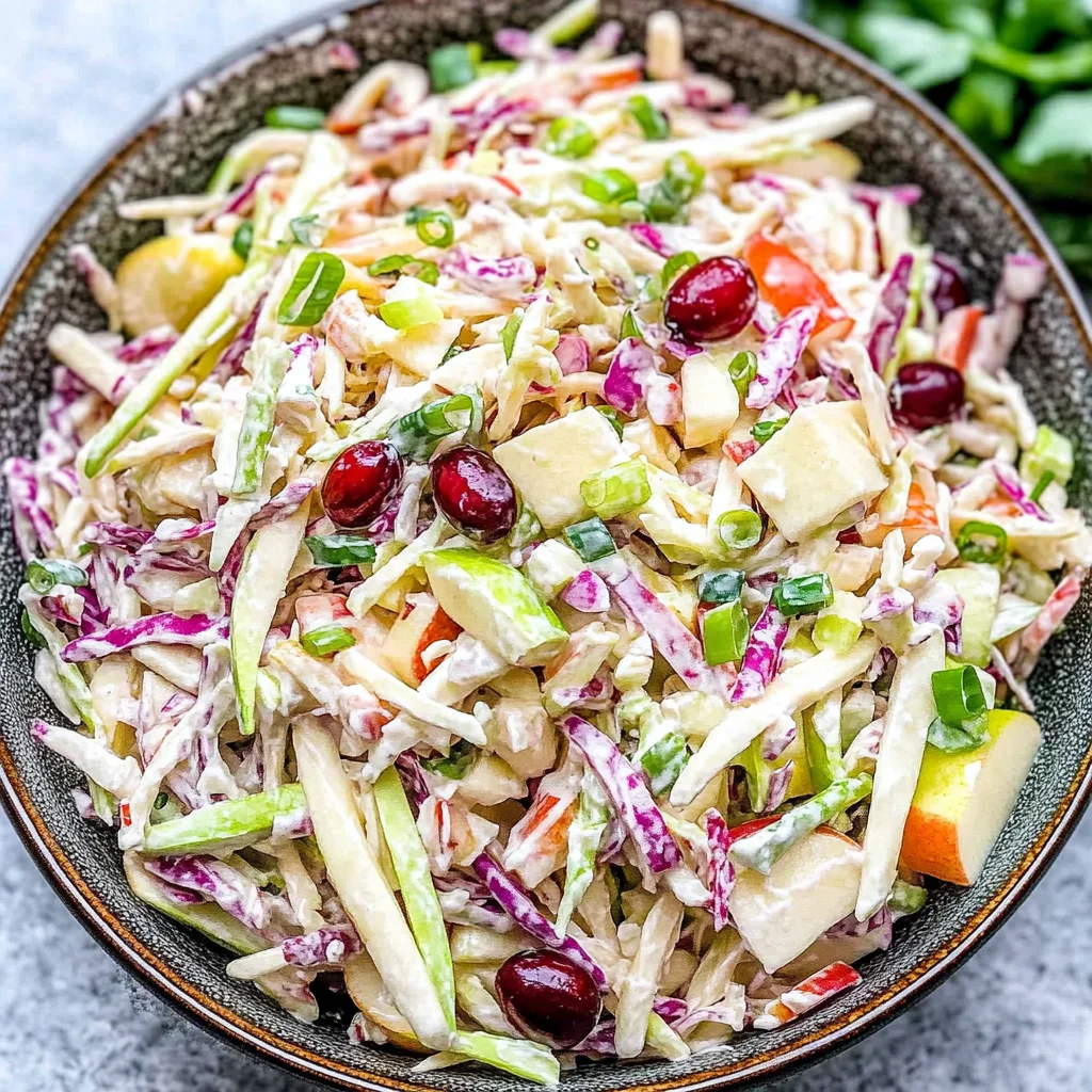 Crisp Apple Cranberry Coleslaw: A Refreshing Delight