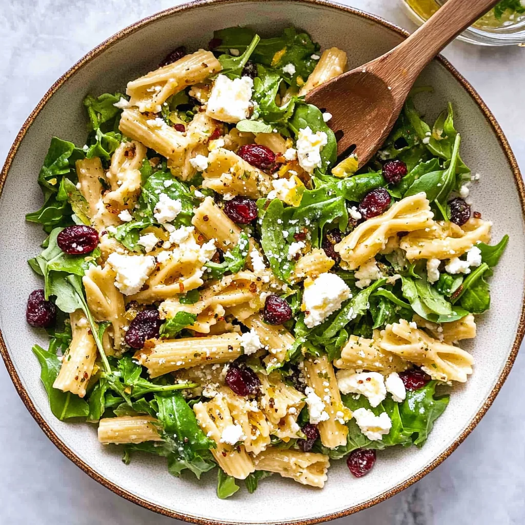 Feta & Cranberry Rigatoni Salad with Lemon Vinaigrette: Z…