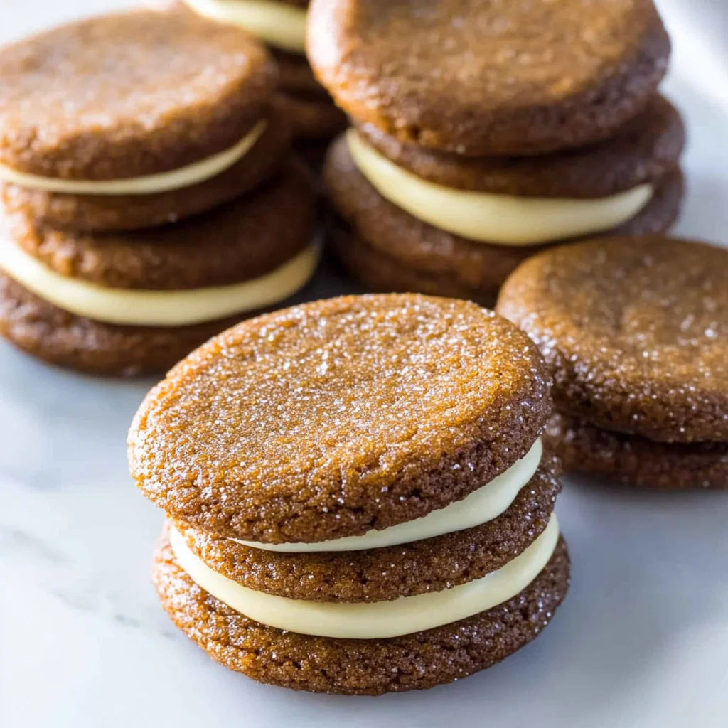 Ginger Molasses Sandwich Cookies with Eggnog Frostings: I…