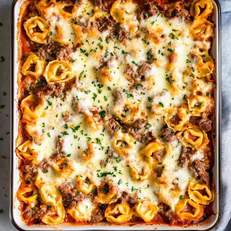 Golden Cheese Steak Tortellini Casserole: Comfort Awaits