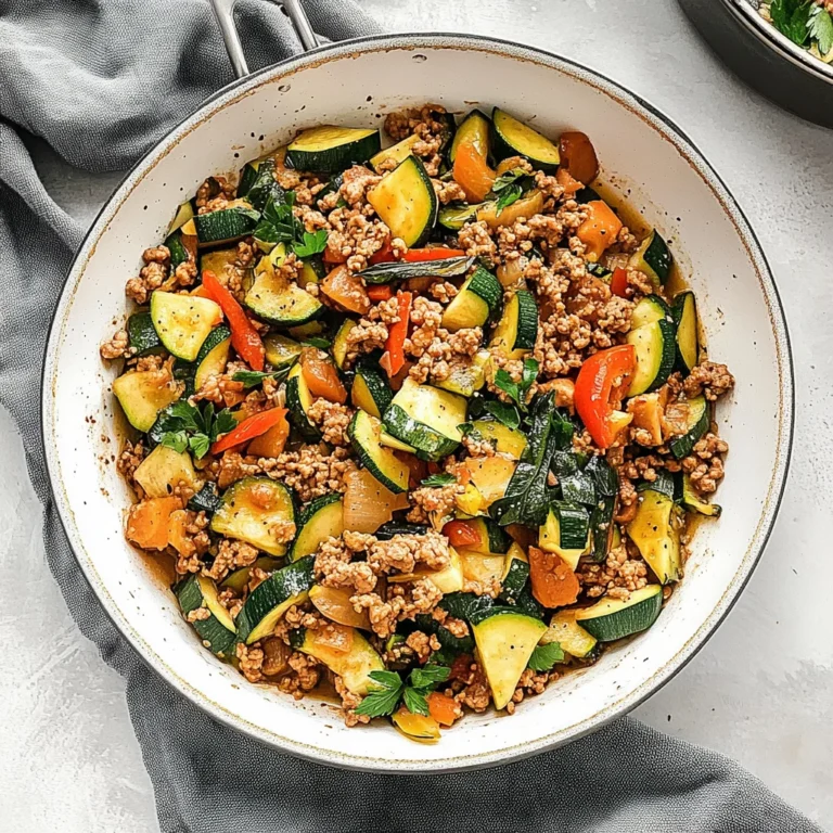 Ground Turkey and Zucchini Skillet: Quick and Delicious Meal
