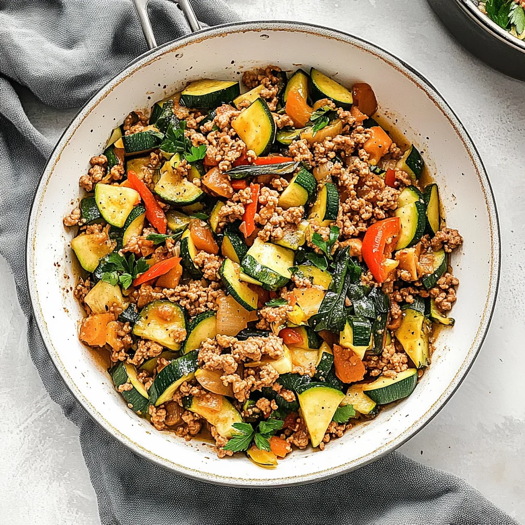 Ground Turkey and Zucchini Skillet: Quick and Delicious Meal
