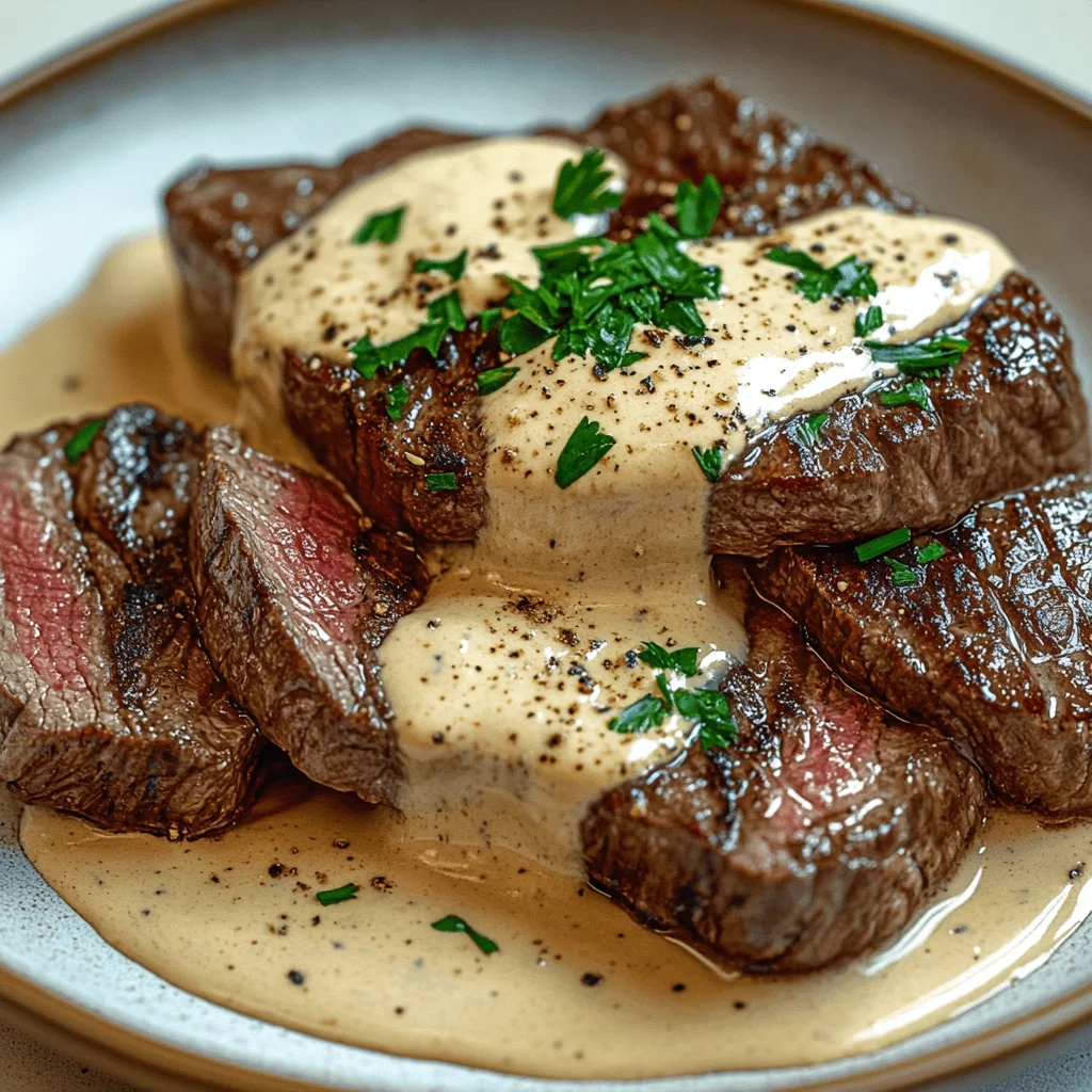 Juicy Steak with Creamy Garlic Sauce: A Family Favorite