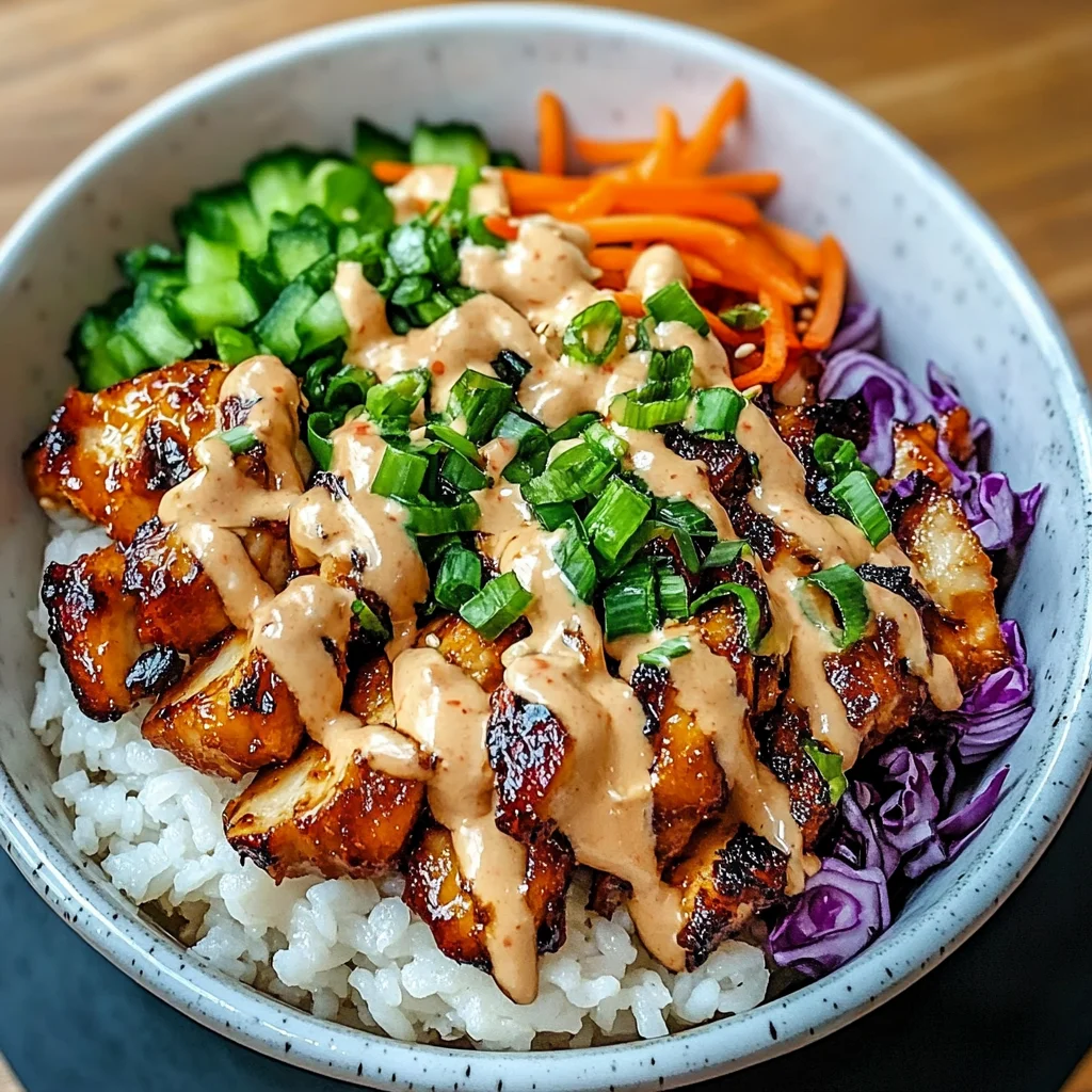 Korean BBQ Chicken Bowls with Gochujang Cream Sauce Awaits!