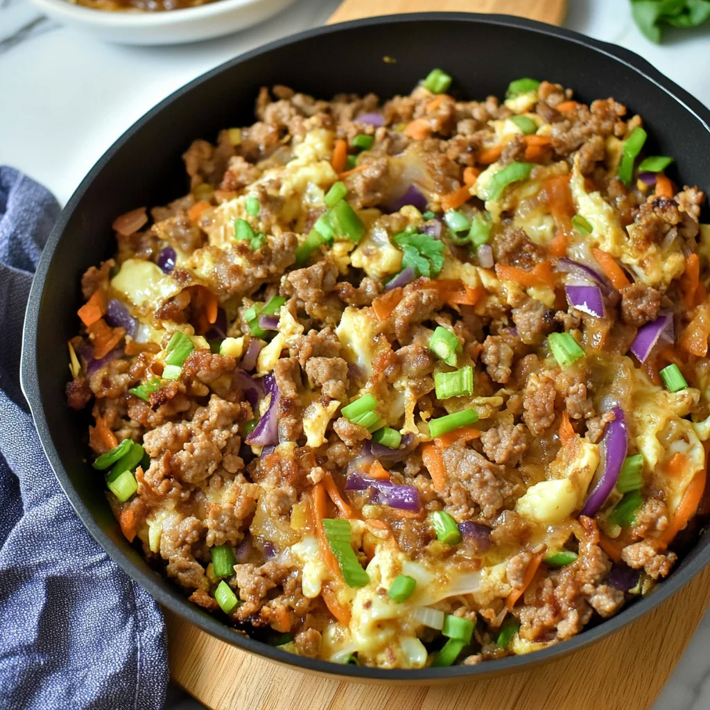 LOW-CARB EASY TO MAKE EGG ROLL IN A BOWL: Guilt-Free Delight