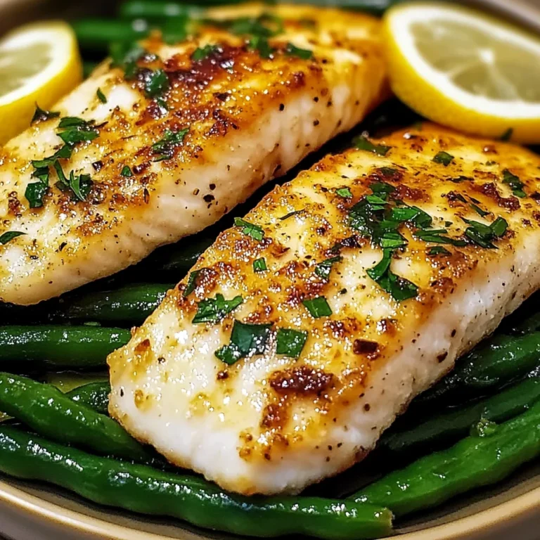 Lemon Garlic Tilapia with Green Beans: Zesty Delight
