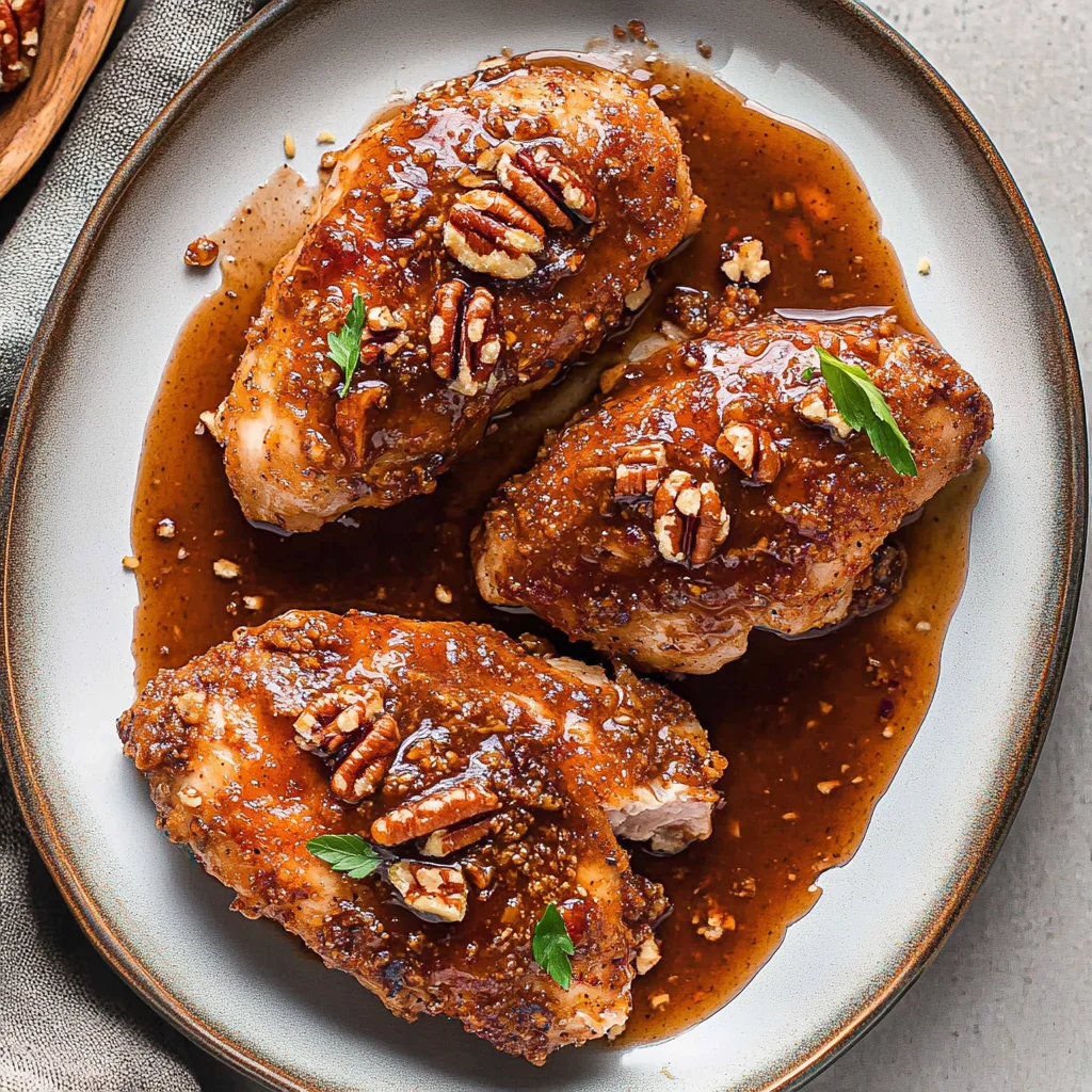 Maple Bourbon Pecan Chicken: Comforting and Delicious