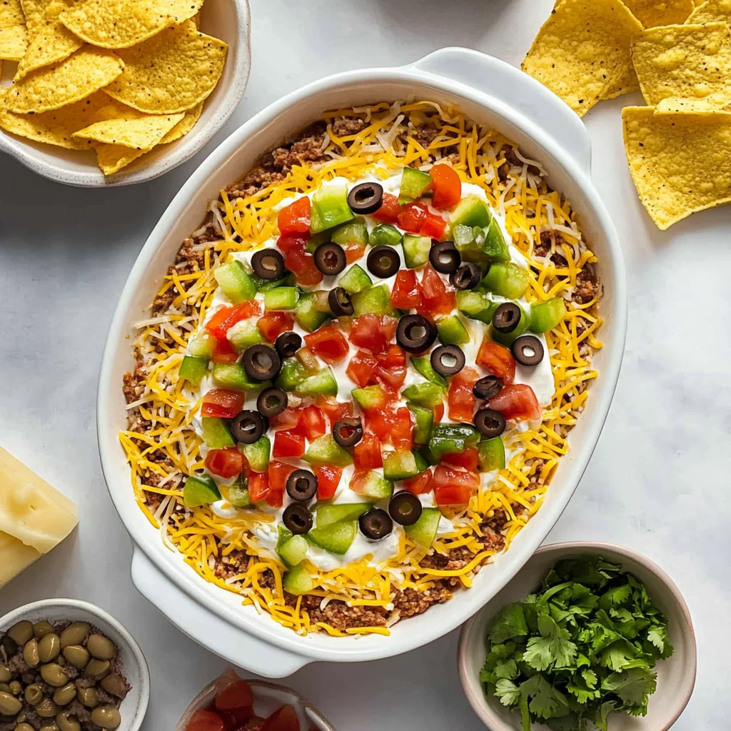 Skinny Taco Dip for a Crowd: Guilt-Free Indulgence